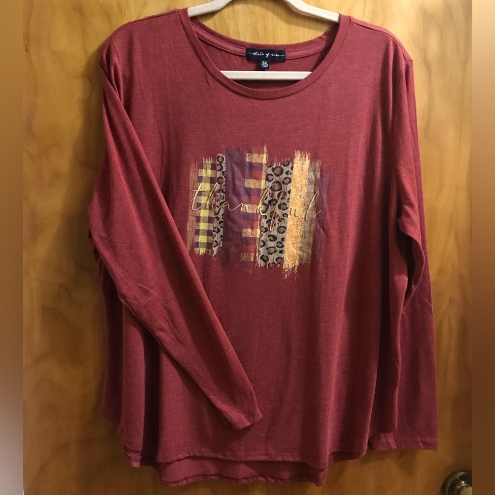 Fall “Thankful” Tee NWOT XXL